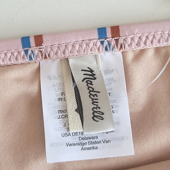 MADEWELL Stripe Bandeau Bikini Top Bottom Swimsuit - Picture 12 of 15